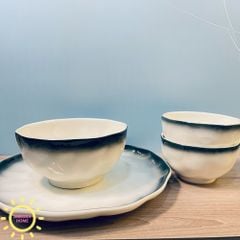 Dĩa gốm sứ lá sen Nhật