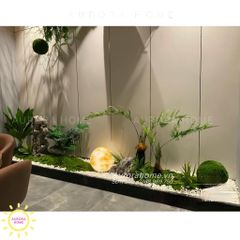 Set tiểu cảnh cây giả decor theo yêu cầu