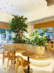 Thi công tiểu cảnh cây giả trang trí quán cafe (Mẫu 8)