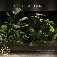 Tiểu cảnh cây giả trang trí phòng khách