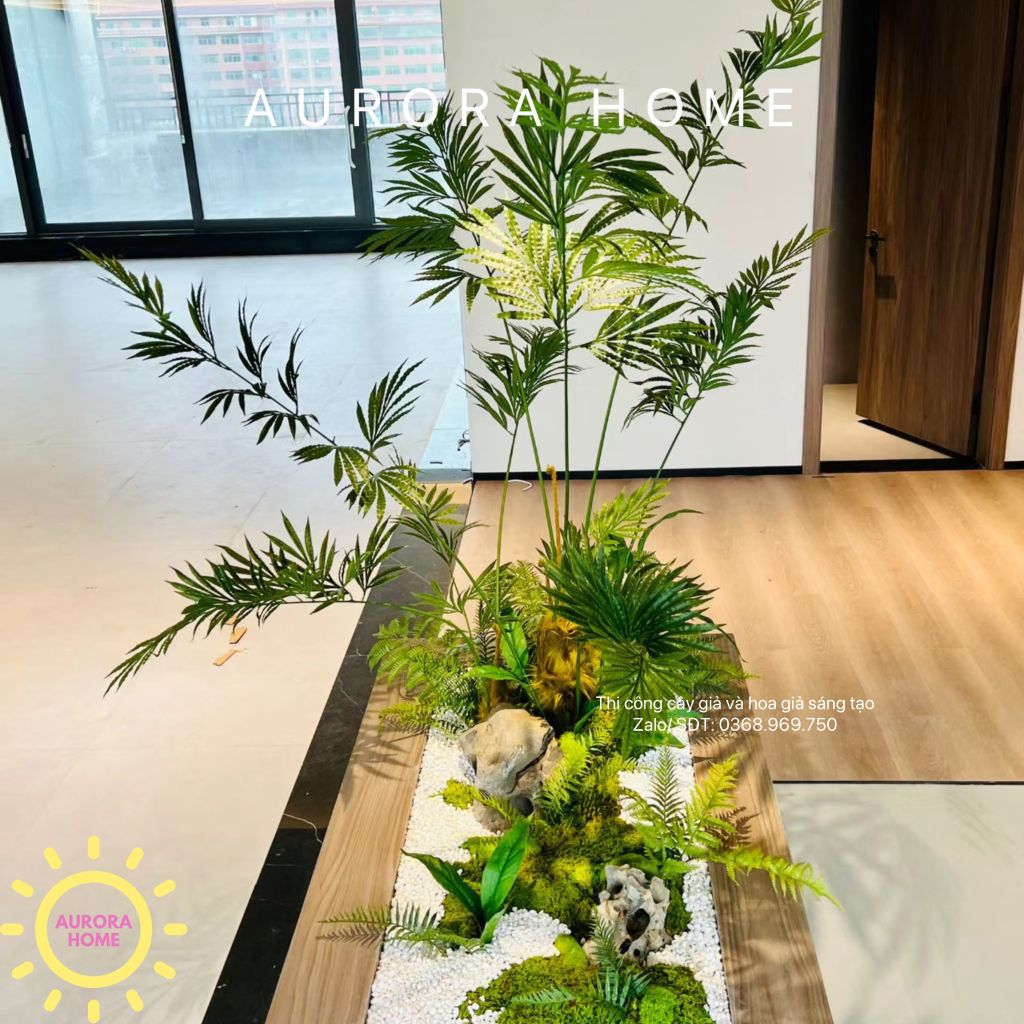 Tiểu cảnh cây giả phong cách Minimalism tối giản
