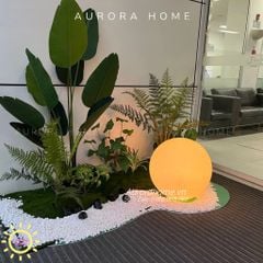 Tiểu cảnh cây chuối giả dễ thương trang trí sảnh lễ tân