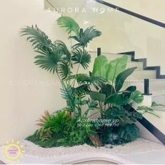 Tiểu cảnh cây cảnh giả trang trí chân cầu thang Quận Gò Vấp