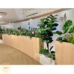Tiểu cảnh vườn cây hoa giả cao cấp trang trí văn phòng