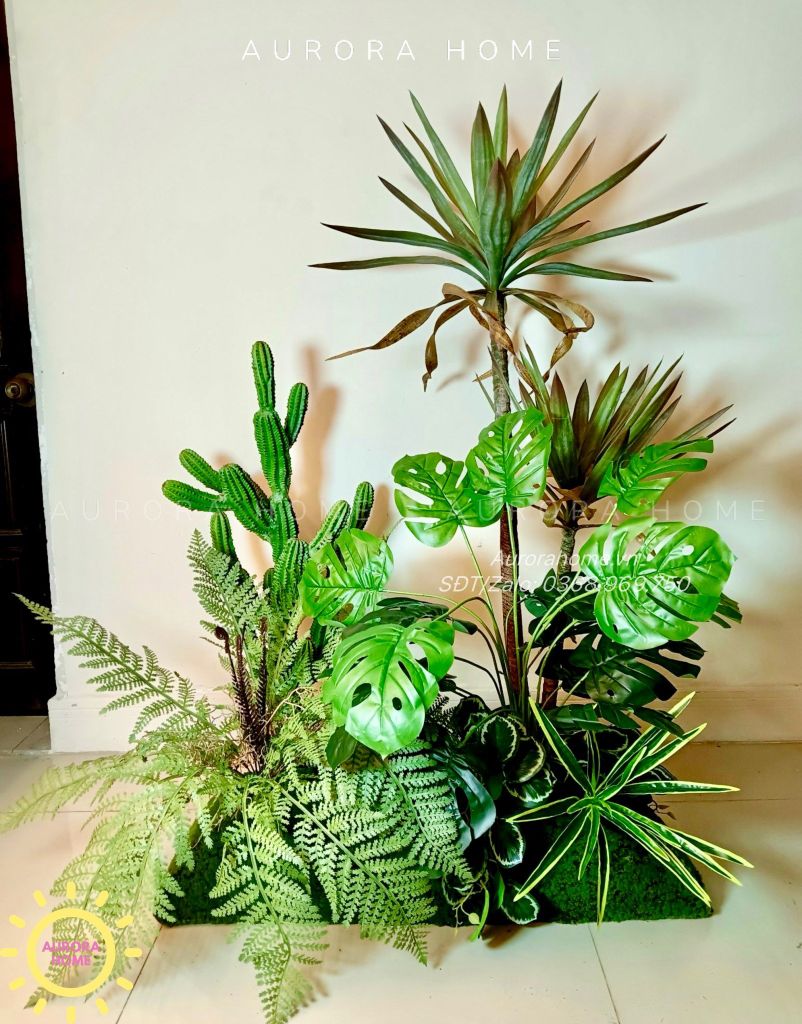 Set tiểu cảnh cây giả trang trí (Mẫu 8)