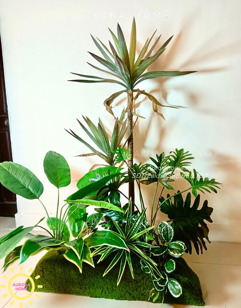 Set tiểu cảnh cây giả trang trí (Mẫu 9)