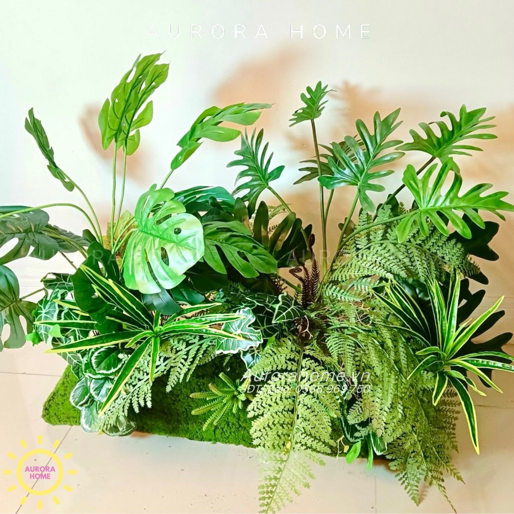 Set tiểu cảnh cây giả mini trang trí tầm thấp (Mẫu 1)