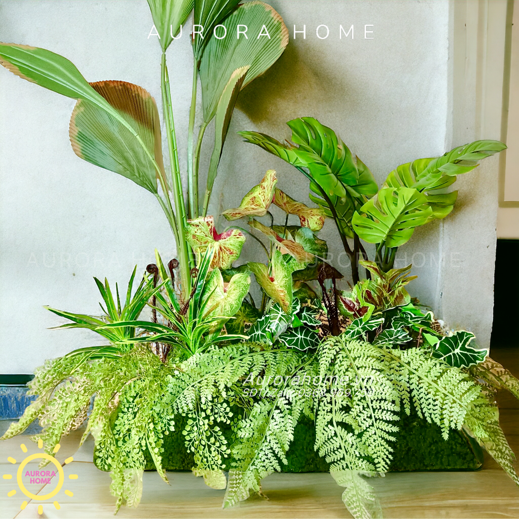 Set tiểu cảnh cây giả trang trí (Mẫu 10)
