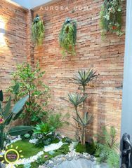 Tiểu cảnh cây giả khu vực giếng trời sinh động