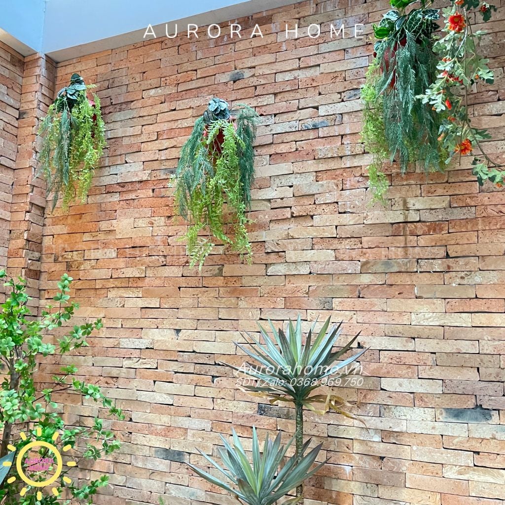 Tiểu cảnh cây giả khu vực giếng trời sinh động