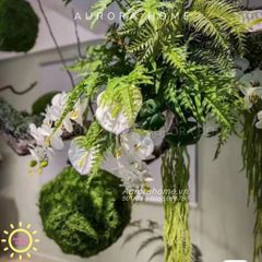 Tiểu cảnh cây và hoa giả trang trí nghệ thuật