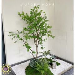 Tiểu cảnh cây thạch nam giả trang trí phòng khách