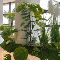 Tiểu cảnh cây giả trang trí khu vui chơi