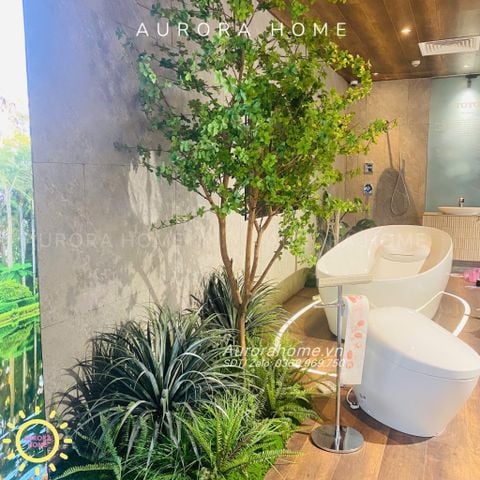 Tiểu cảnh cây thạch nam giả cao 2m2 tại Toto showroom