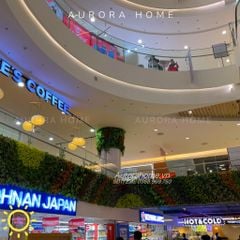 Tiểu cảnh vách tường cây giả trang trí trung tâm thương mại