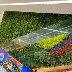 Tiểu cảnh vách tường cây giả trang trí trung tâm thương mại