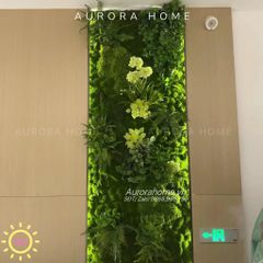 Tiểu cảnh vách tường rêu giả trang trí