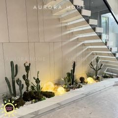 Bộ tiểu cảnh xương rồng giả decor phòng (Mẫu 10)