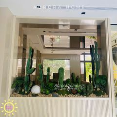 Bộ tiểu cảnh xương rồng giả decor phòng (Mẫu 16)