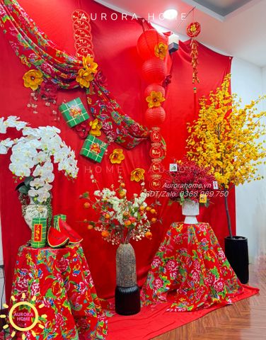 Tiểu cảnh trang trí Tết Nguyên Đán (Mẫu 14)