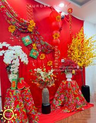 Tiểu cảnh trang trí Tết Nguyên Đán (Mẫu 14)