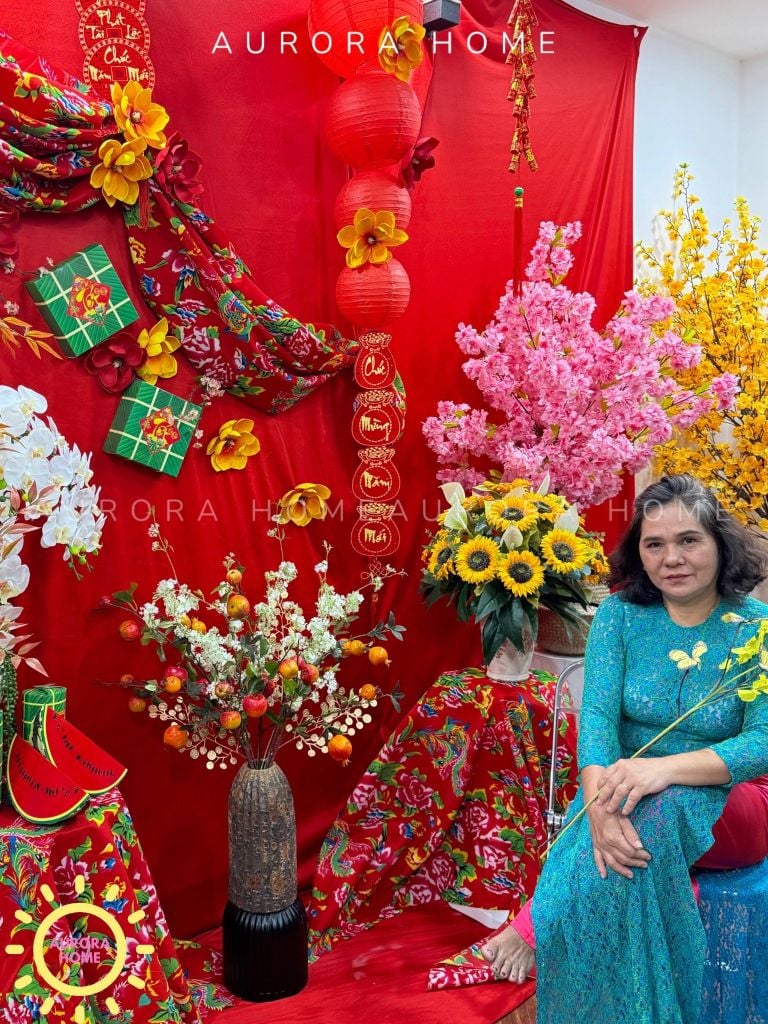 Tiểu cảnh trang trí Tết Nguyên Đán (Mẫu 14)