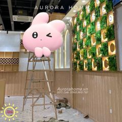 Tường cây giả decor văn phòng công ty