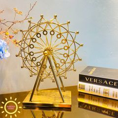 Tượng decor vòng đu mạ vàng Adima cao cấp