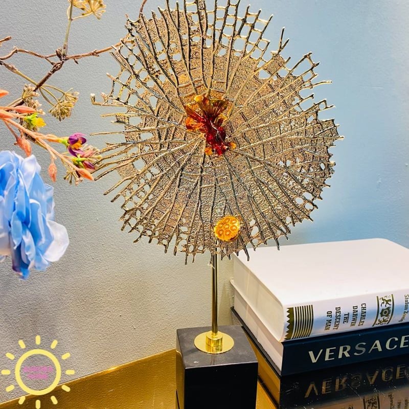 Tượng decor kim loại cá vàng Adehelle cao cấp