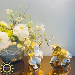Tượng decor cặp voi chiêu tài Nadeen cao cấp