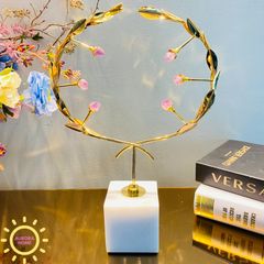 Tượng decor vòng hoa chân đá cẩm thạch cao cấp