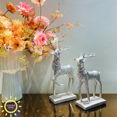 Tượng decor cặp hươu Bắc Âu Garcelle cao cấp