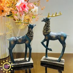 Tượng decor cặp hươu Bắc Âu Garcelle cao cấp