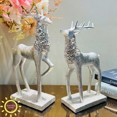 Tượng decor cặp hươu Bắc Âu Garcelle cao cấp