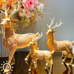 Tượng decor gia đình hươu sao Ingrid cao cấp