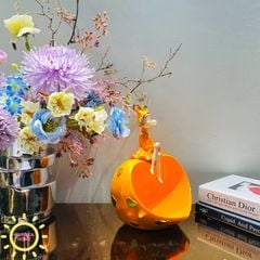 Tượng decor cô gái đựng khăn giấy, bánh kẹo cao cấp