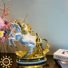 Tượng decor song mã phi nước đại cao cấp