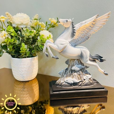 Tượng decor ngựa Pegasus cưỡi mây cao cấp