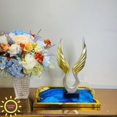 Tượng decor đôi cánh Arline Blue cao cấp