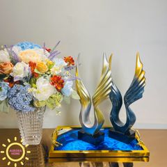 Tượng decor đôi cánh Arline Blue cao cấp