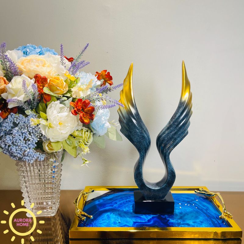 Tượng decor đôi cánh Arline Blue cao cấp