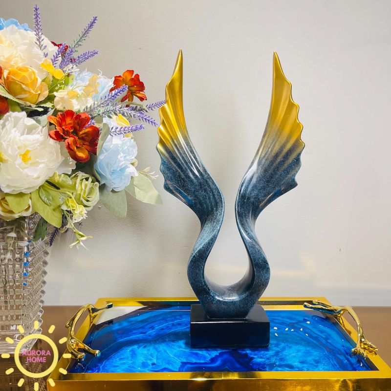 Tượng decor đôi cánh Arline Blue cao cấp