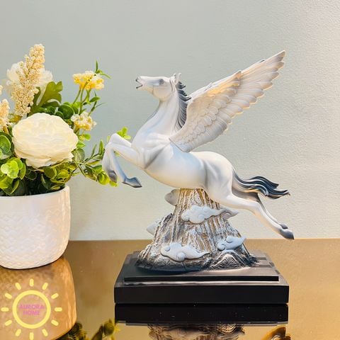 Tượng decor ngựa Pegasus cưỡi mây cao cấp