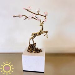 Tượng decor hươu sao la sừng hoa Laurence cao cấp
