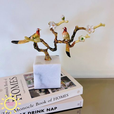 Tượng decor đôi chim uyên ương Bertina cao cấp