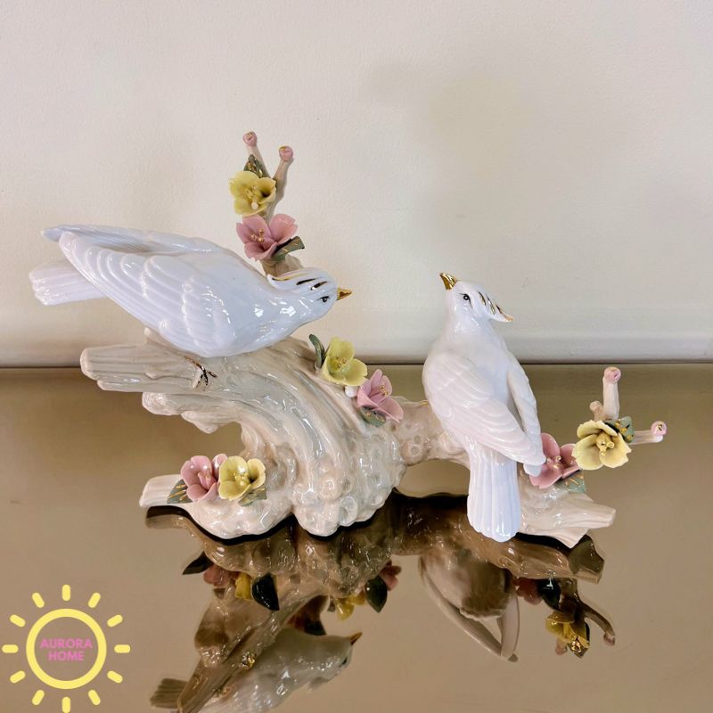 Tượng decor chim uyên ương Love Story cao cấp