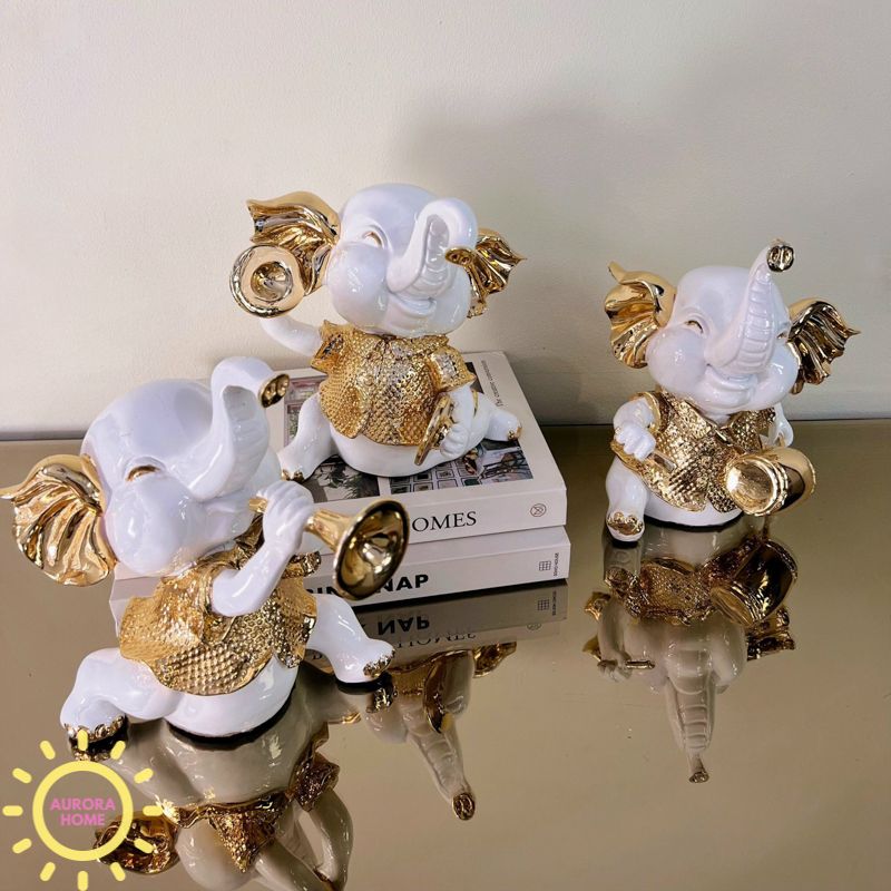 Tượng decor ban nhạc Voi nghệ thuật cao cấp