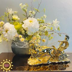 Tượng decor chiến binh sparta cưỡi ngựa cao cấp