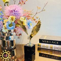 Tượng decor chim ưng ánh kim cao cấp