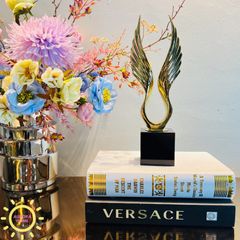 Tượng decor đôi cánh ánh kim cao cấp